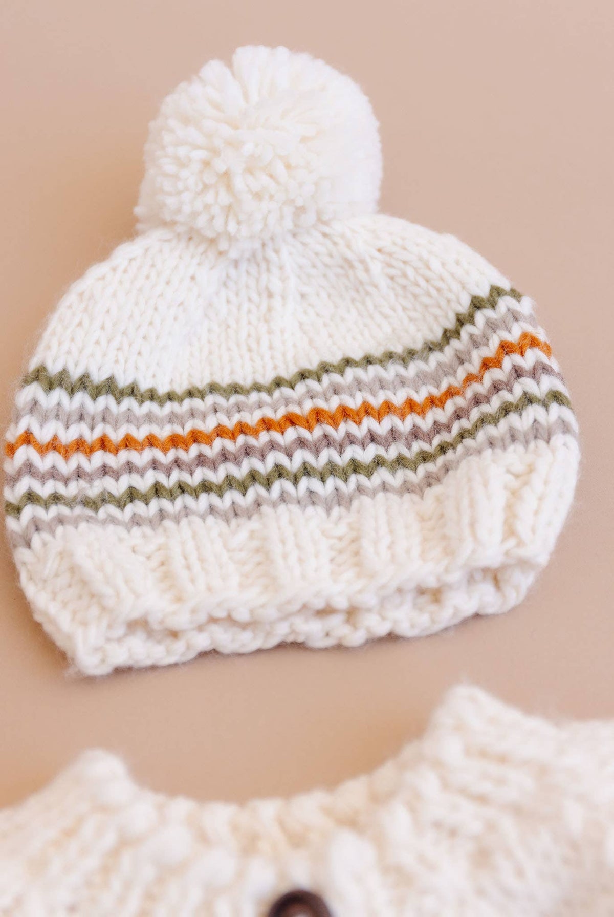 Retro Woodland Stripe Baby Hat