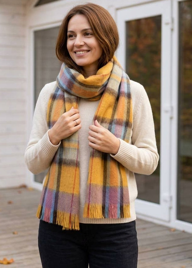 Sundown Alpaca Tartan Scarf