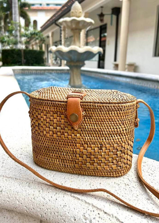 Rattan Crossbody Bag