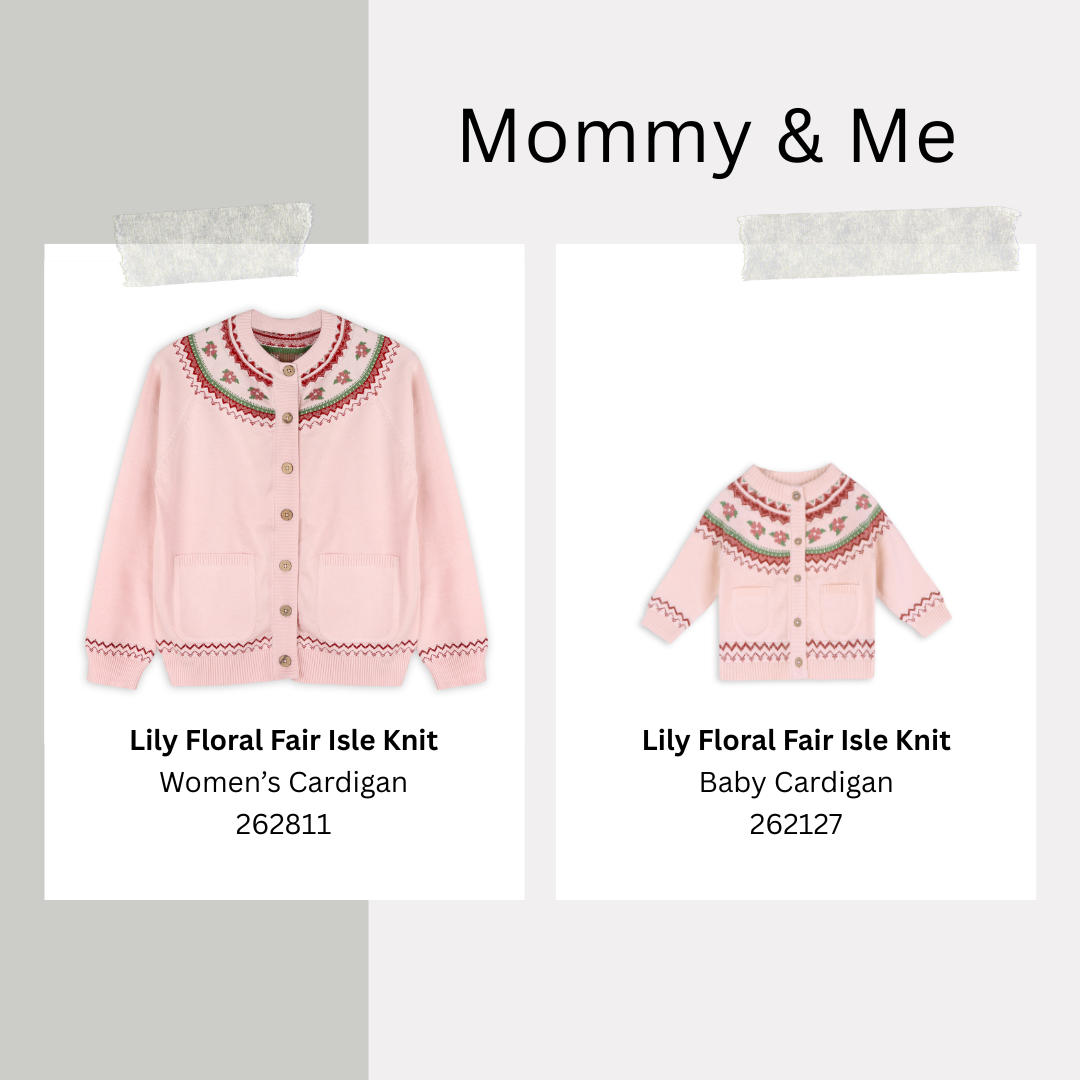Lily Floral Fair Isle Knit Baby Cardigan