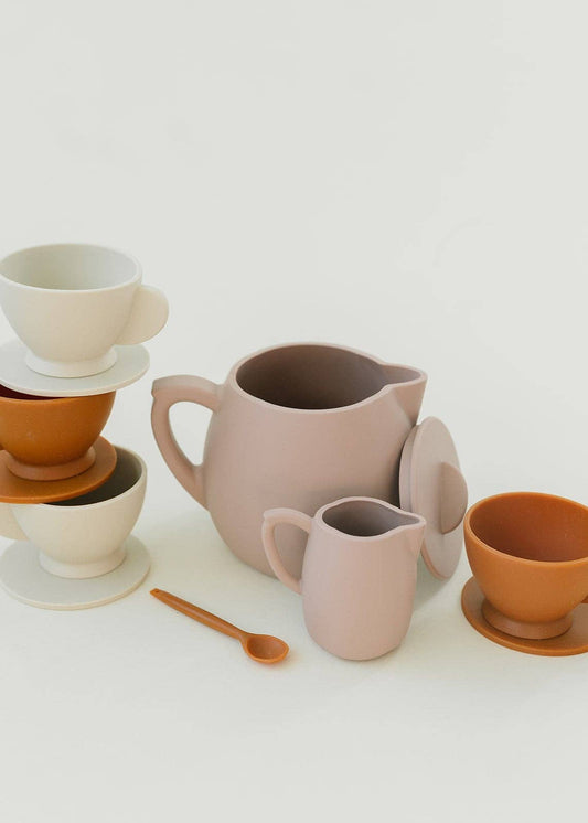 Botanical Rose Silicone Tea Play Set