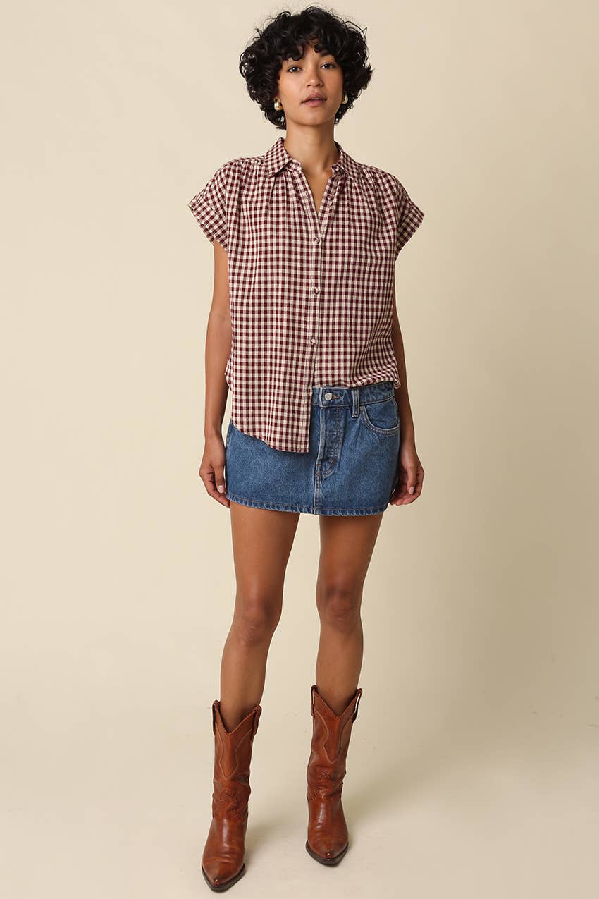 Sadie Gingham Top