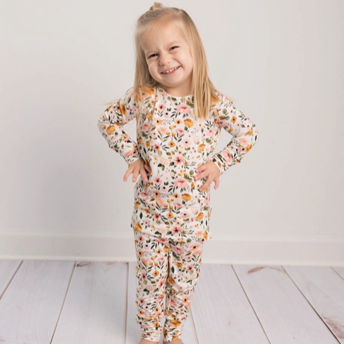 Boho Floral Toddler 2-Piece Pajamas
