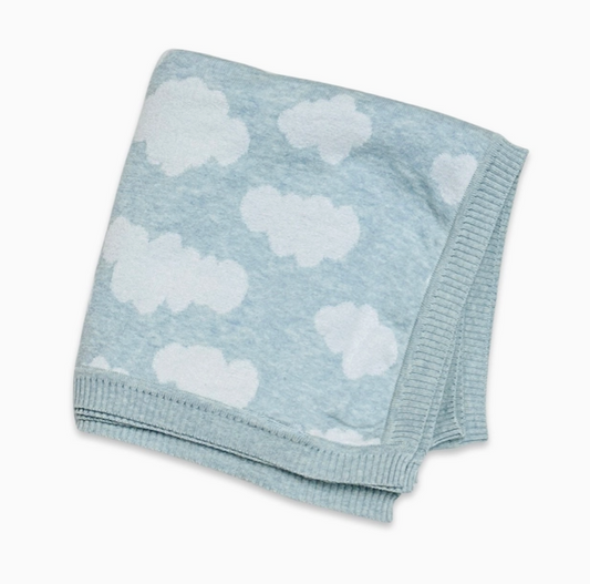 Cloud-Organic Cotton Jacquard Sweater Knit Baby Blanket
