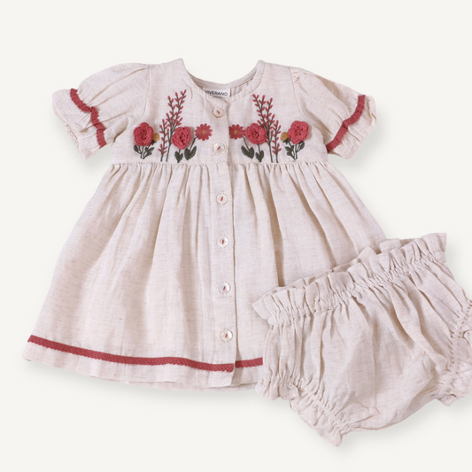 Victoria LInen Dress with Bloomers