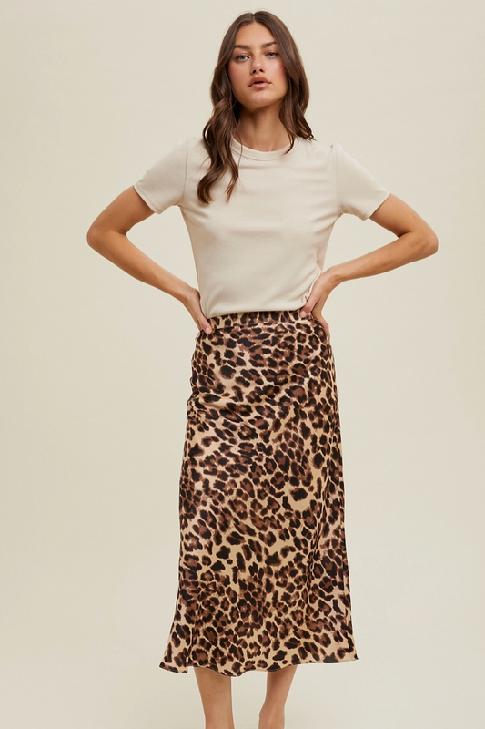 Leopard Midi Skirt