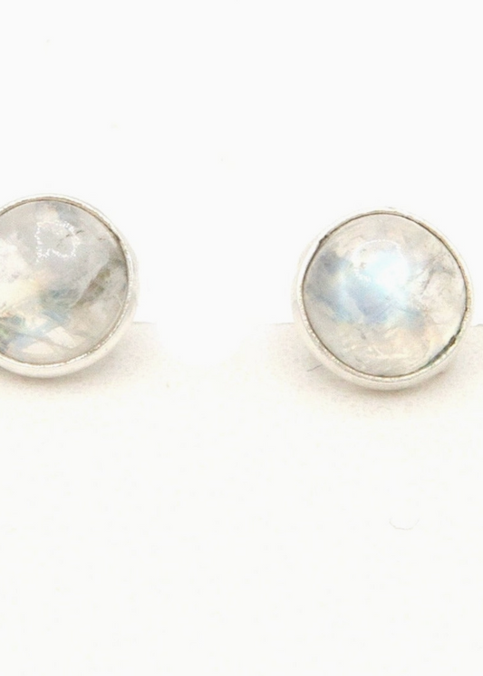 Full Moonstone Studs