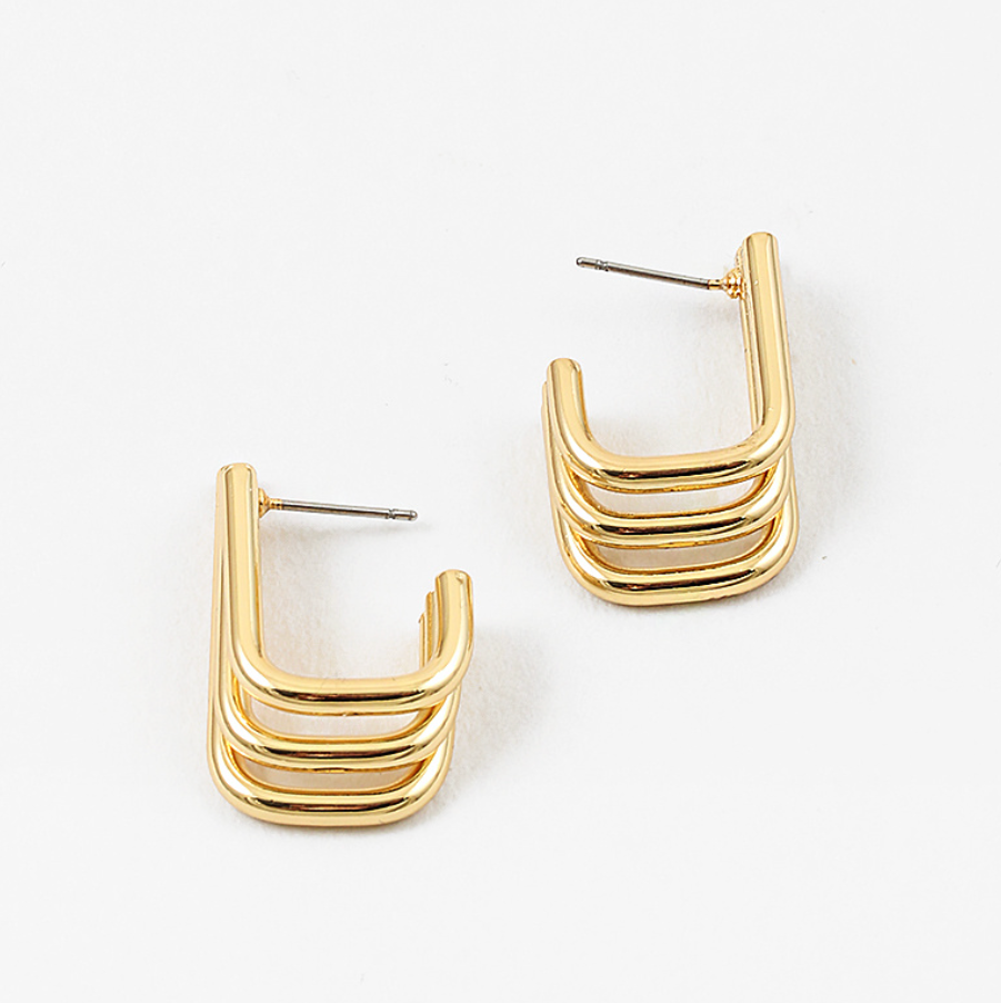 Echo Hoops - gold dipped