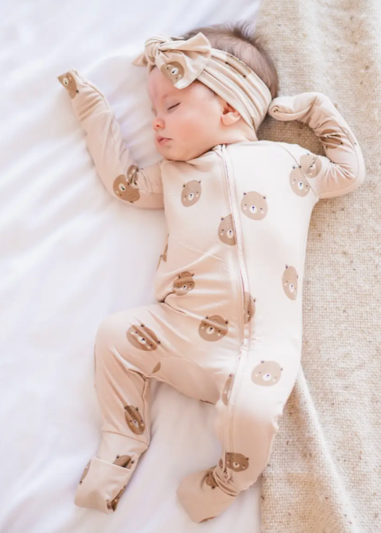 Teddy Bamboo Zip Romper