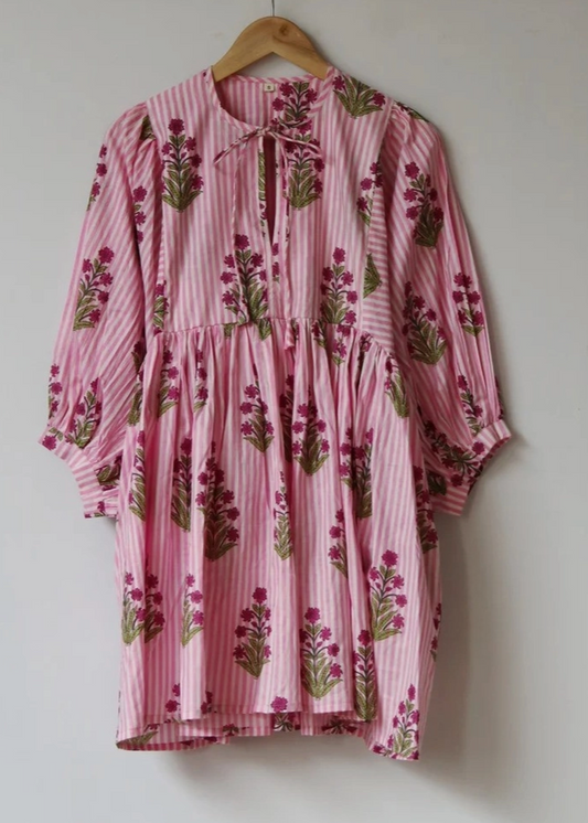Short Floral Print Kyra Mini Dress/Tunic