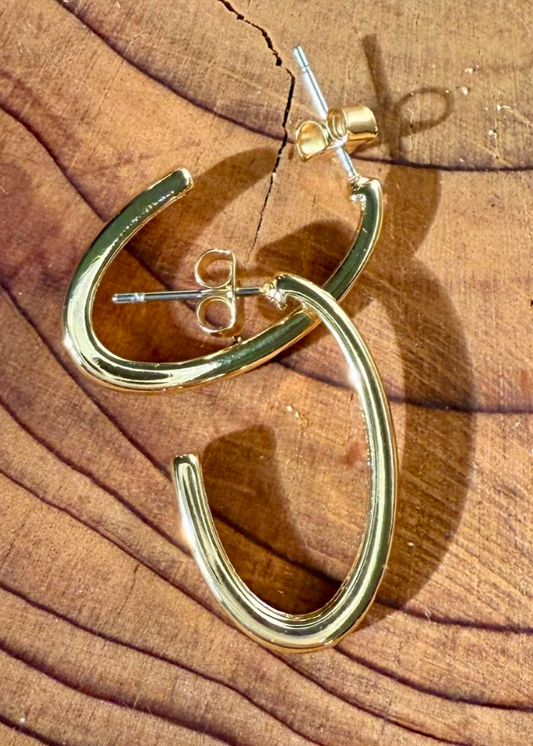 Parenthetical Hoops - Gold Dipped