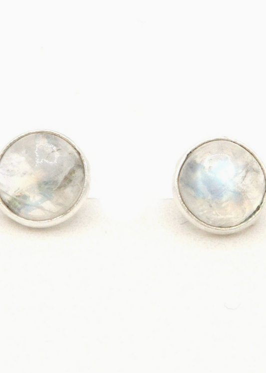 Full Moonstone Studs