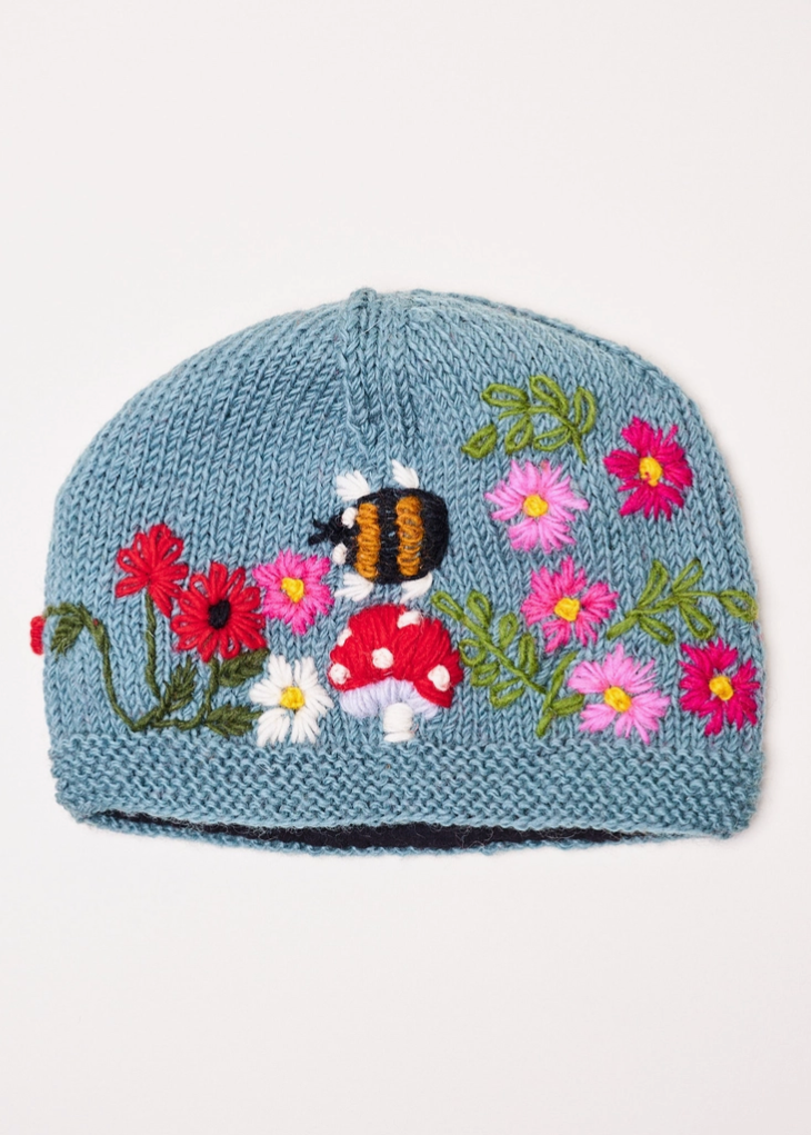 Mushroom & Bee Beanie