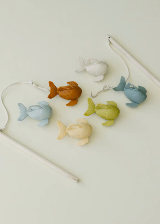 Silicone and Wood Fishing Play Set