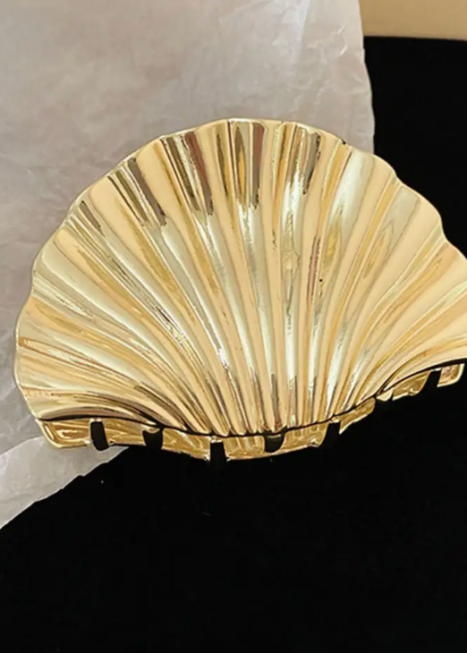 Gold Seashell Hair Clip