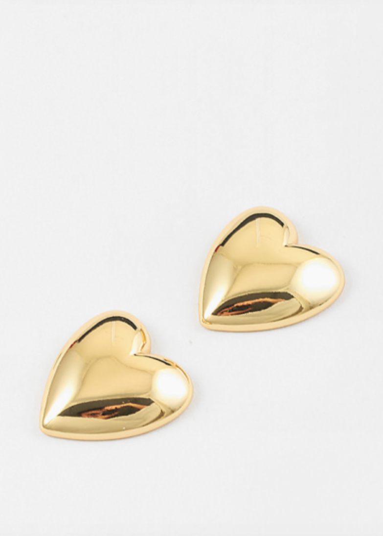 Gold Dipped Heart Studs