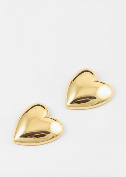 Gold Dipped Heart Studs