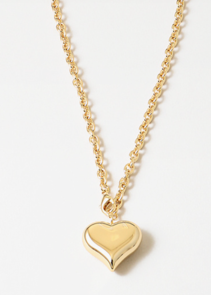 Chunky Heart Pendant 18"