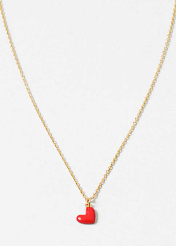 Gold Dipped Red Heart Pendant