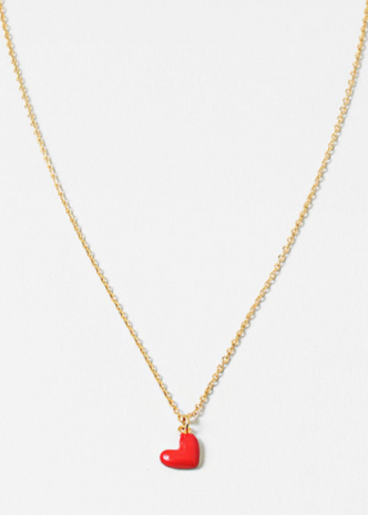 Gold Dipped Red Heart Pendant