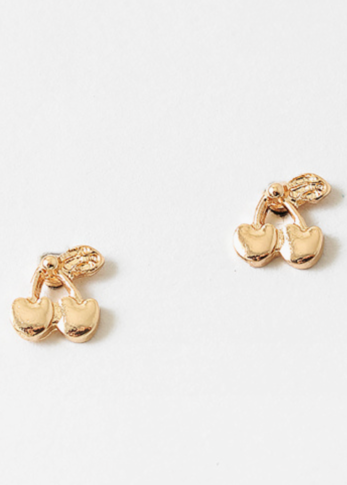 Gold Dipped Cherry Earrings