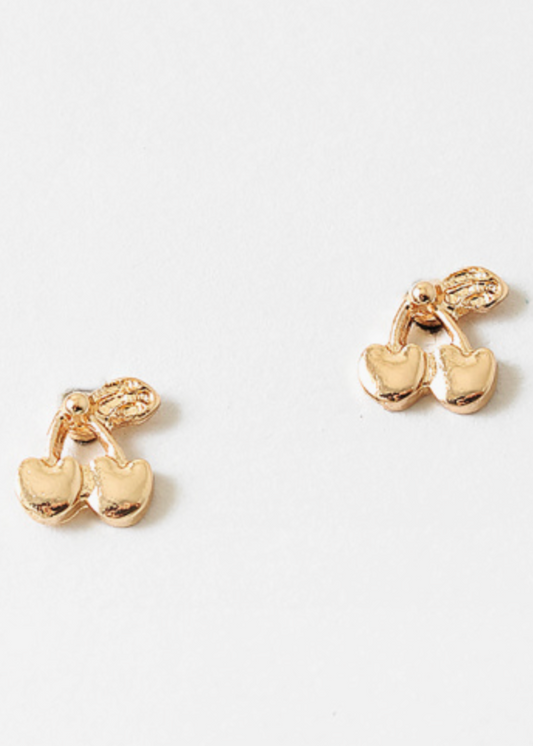 Gold Dipped Cherry Earrings