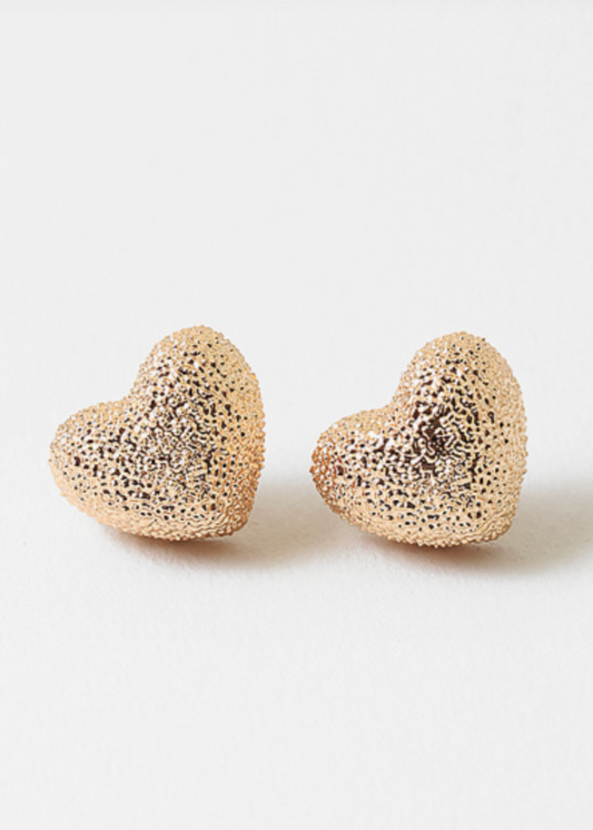 Caviar Heart Earrings