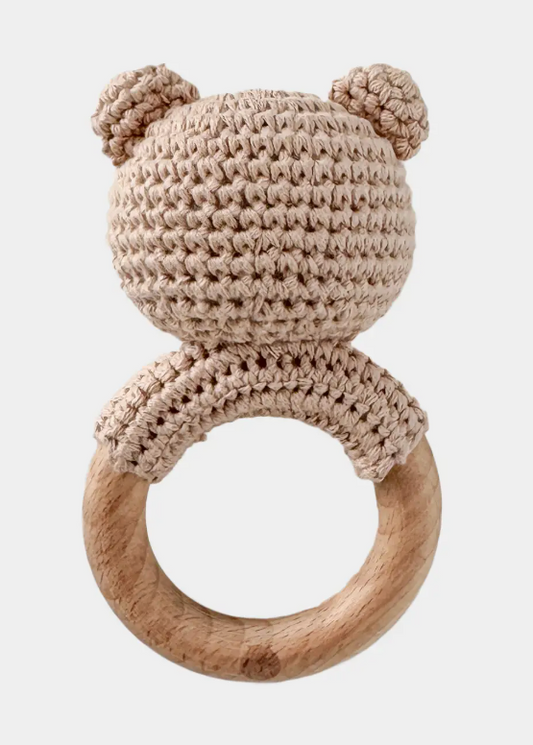 Cotton Crochet Teddy Bear Rattle