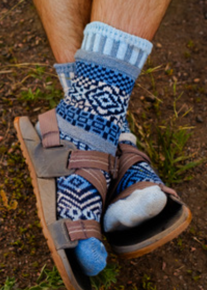 Azure Crew Socks 