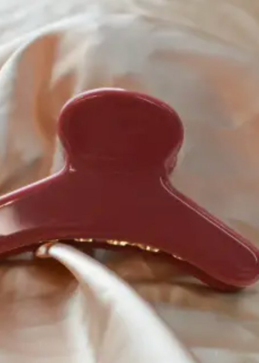 Red Mauve Hair Clip