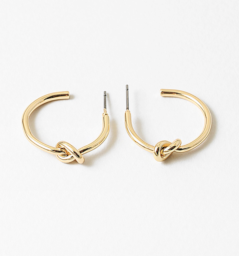 Skinny Knot Hoops