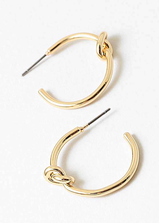 Skinny Knot Hoops
