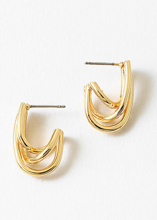 Double Dutch Earrings-Gold Dipped