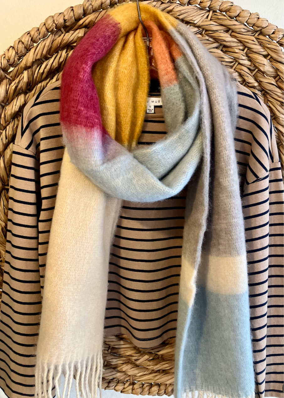 Color Block Soft Scarf