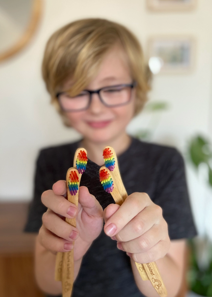 Rainbow Kids Soft Bamboo Toothbrush