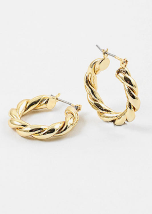Twisting the Night Away Hoops - Gold Dipped
