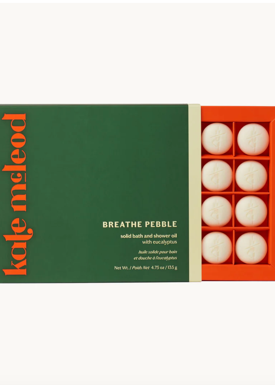 Breathe Pebble | Deep Moisturizing Solid Bath & Shower Oil: Tray of 20