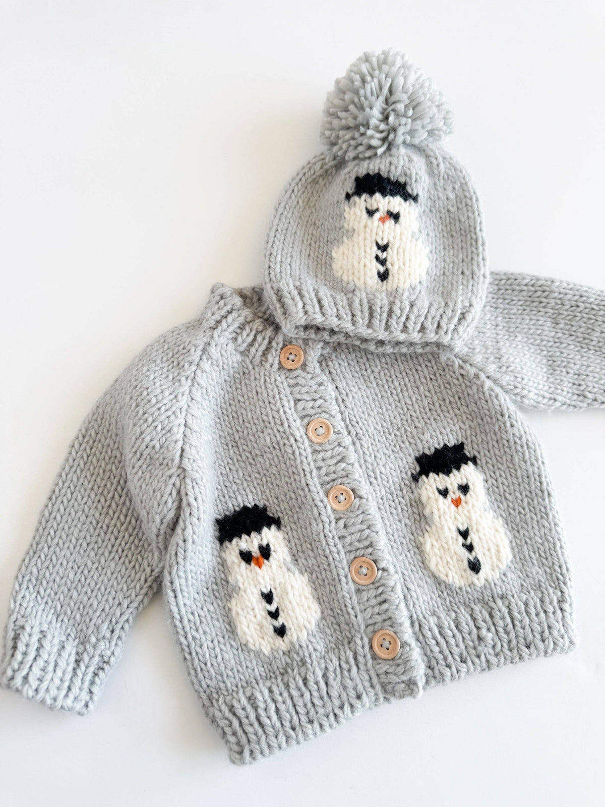 Snowman Cardigan Winter Knit Sweater Baby Kids Matching: S; 12-24M