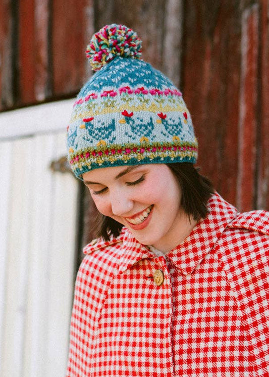 Heirloom Hen Hat: Teal