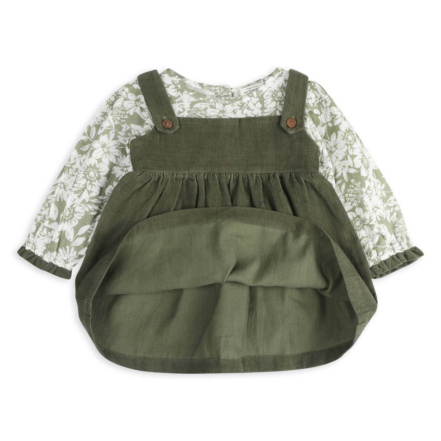 Lucille Corduroy Pinafore Baby Dress & Bloomer Set