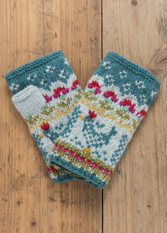 Heirloom Hen Handwarmer: Teal