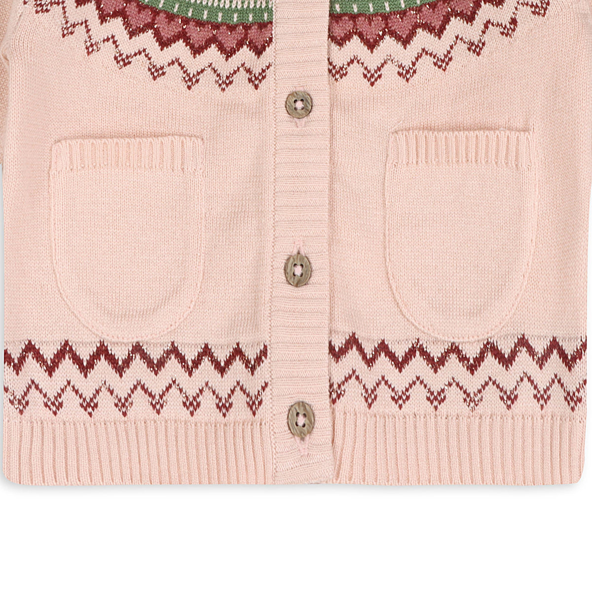 Lily Floral Fair Isle Knit Baby Cardigan