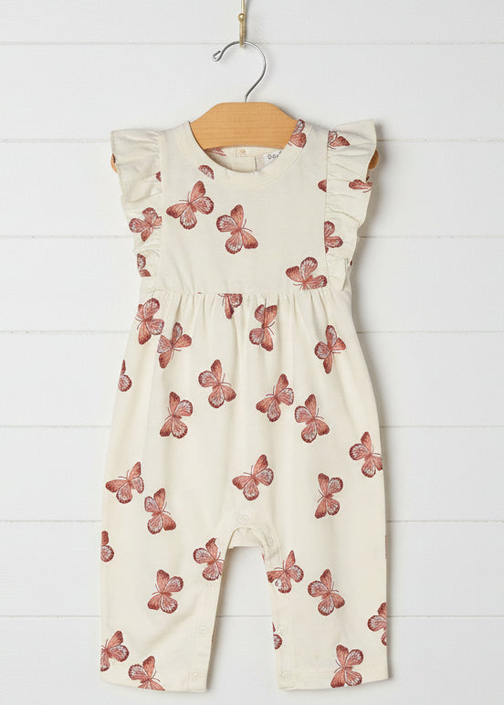 Flutter Long Romper- Butterflies