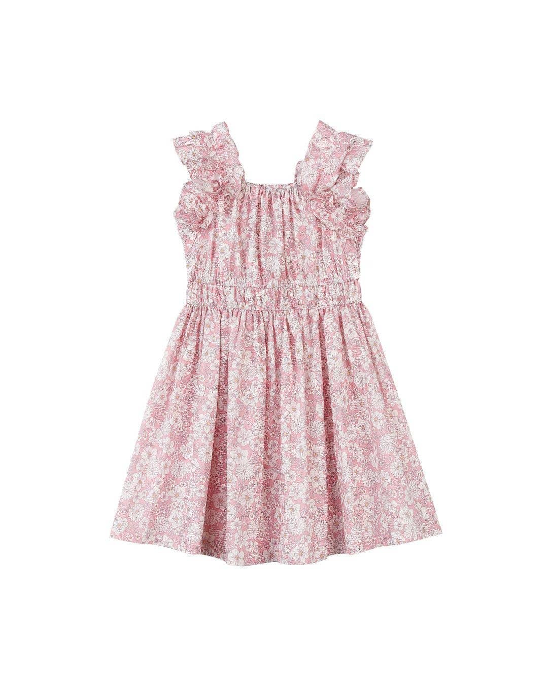 Doris dress in pink large floral: 3