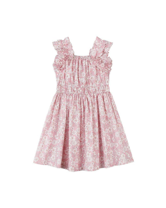 Doris dress in pink large floral: 3