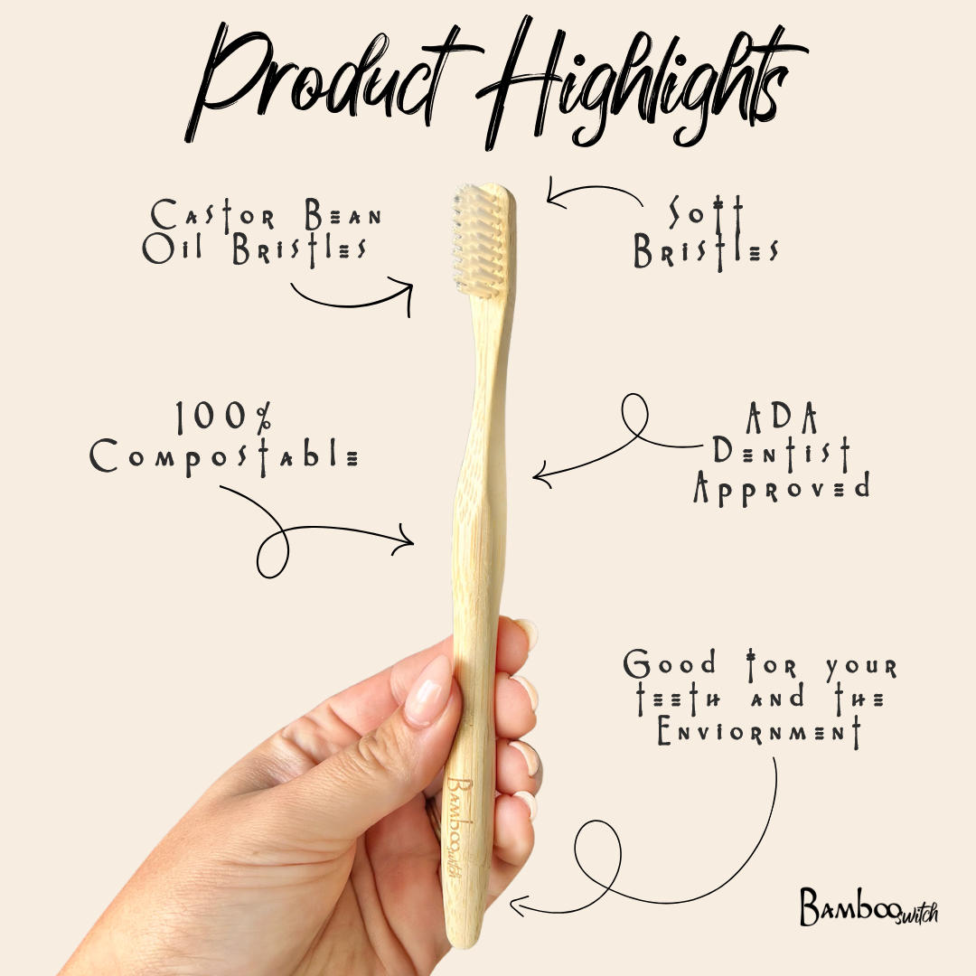 100% Compostable Bamboo Toothbrush | Dental Bestseller