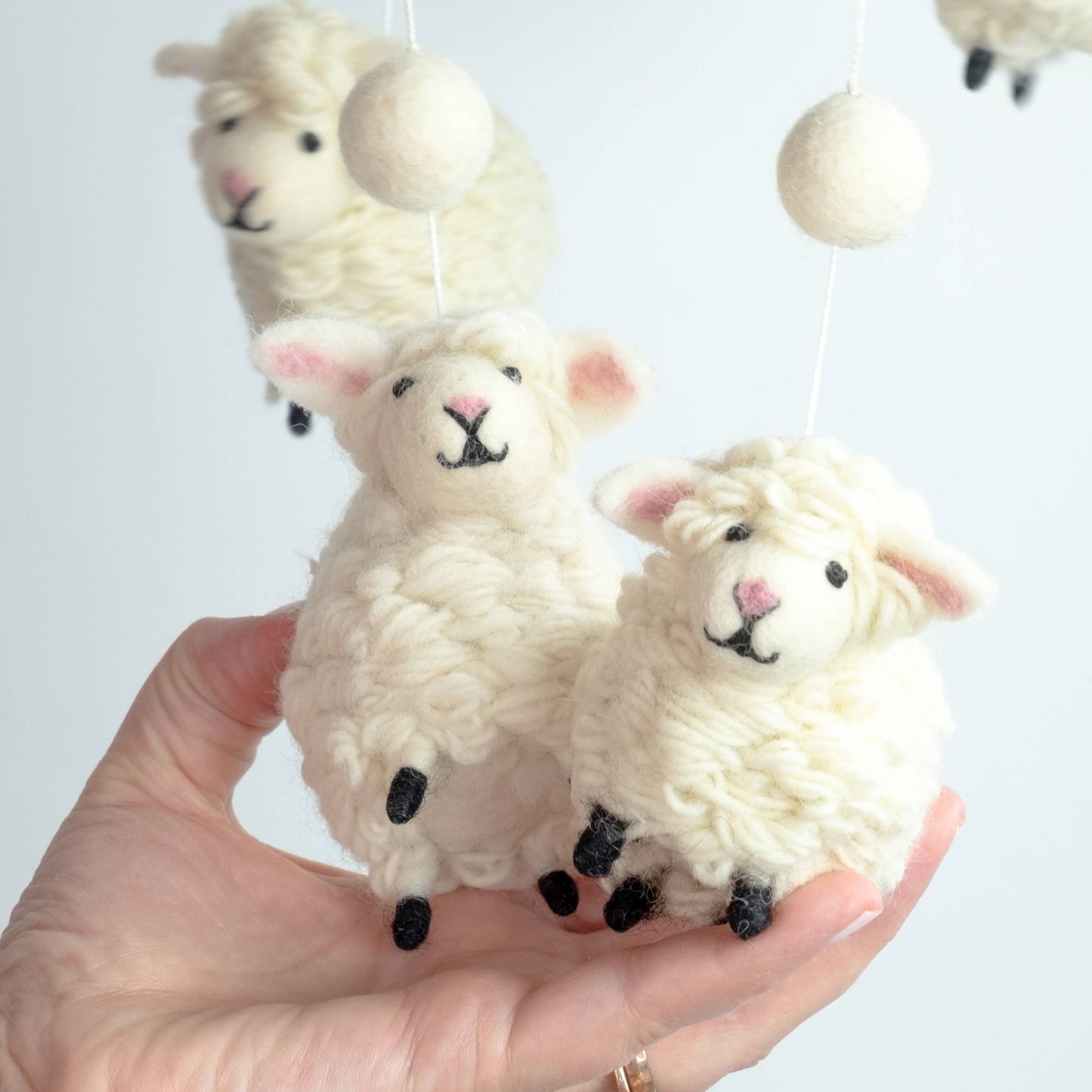 Felted Sheep Mobile