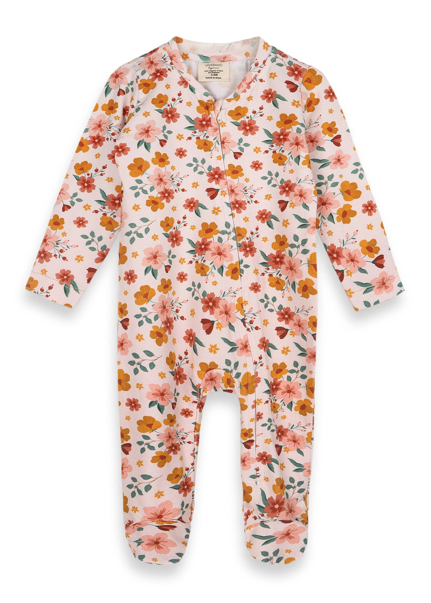 Floral Baby Footie