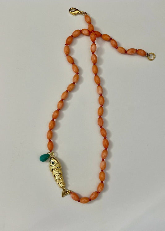 Coral Necklace: 18"