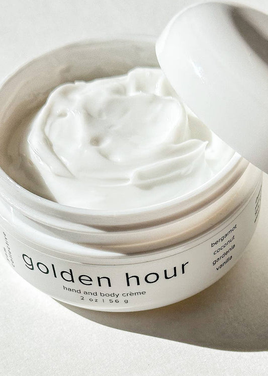 Hand + body creme: golden hour / mandarin, gardenia, musk